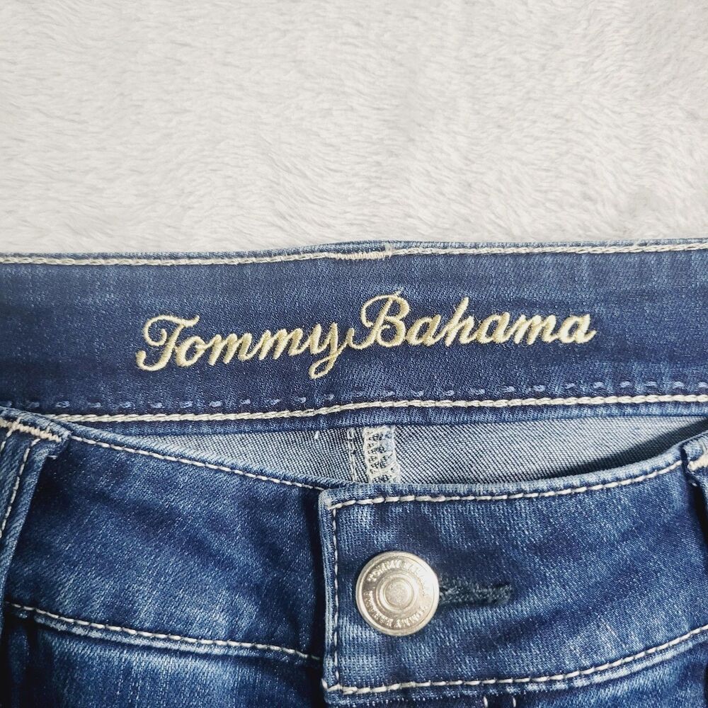 Tommy Bahama High Rise Ankle Skinny Jeans Womens 12 Blue Med Wash Stretch Denim - Picture 2 of 11